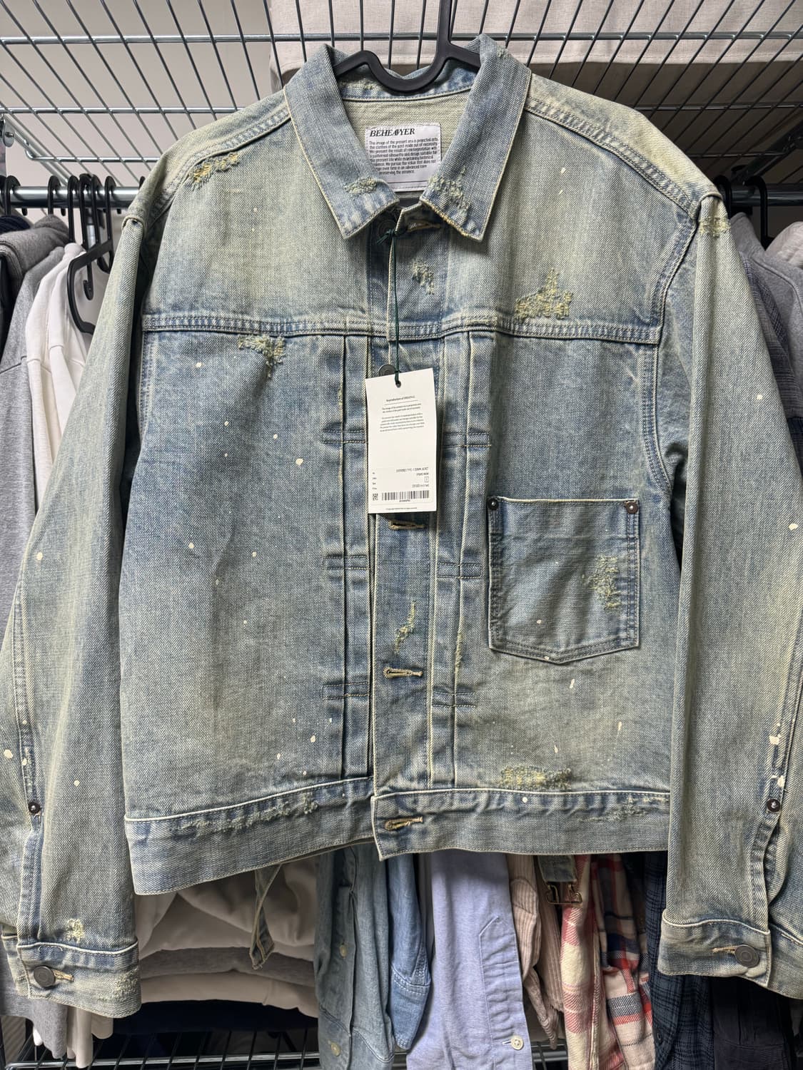 새상품 비헤비어 데님자켓 2사이즈 상품이미지4
