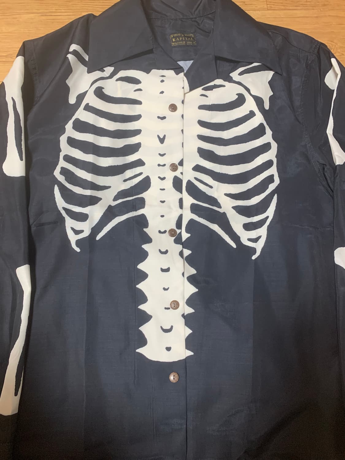 캐피탈 스켈레톤 롱슬리브 본 실크 큐브라셔츠 상품이미지2