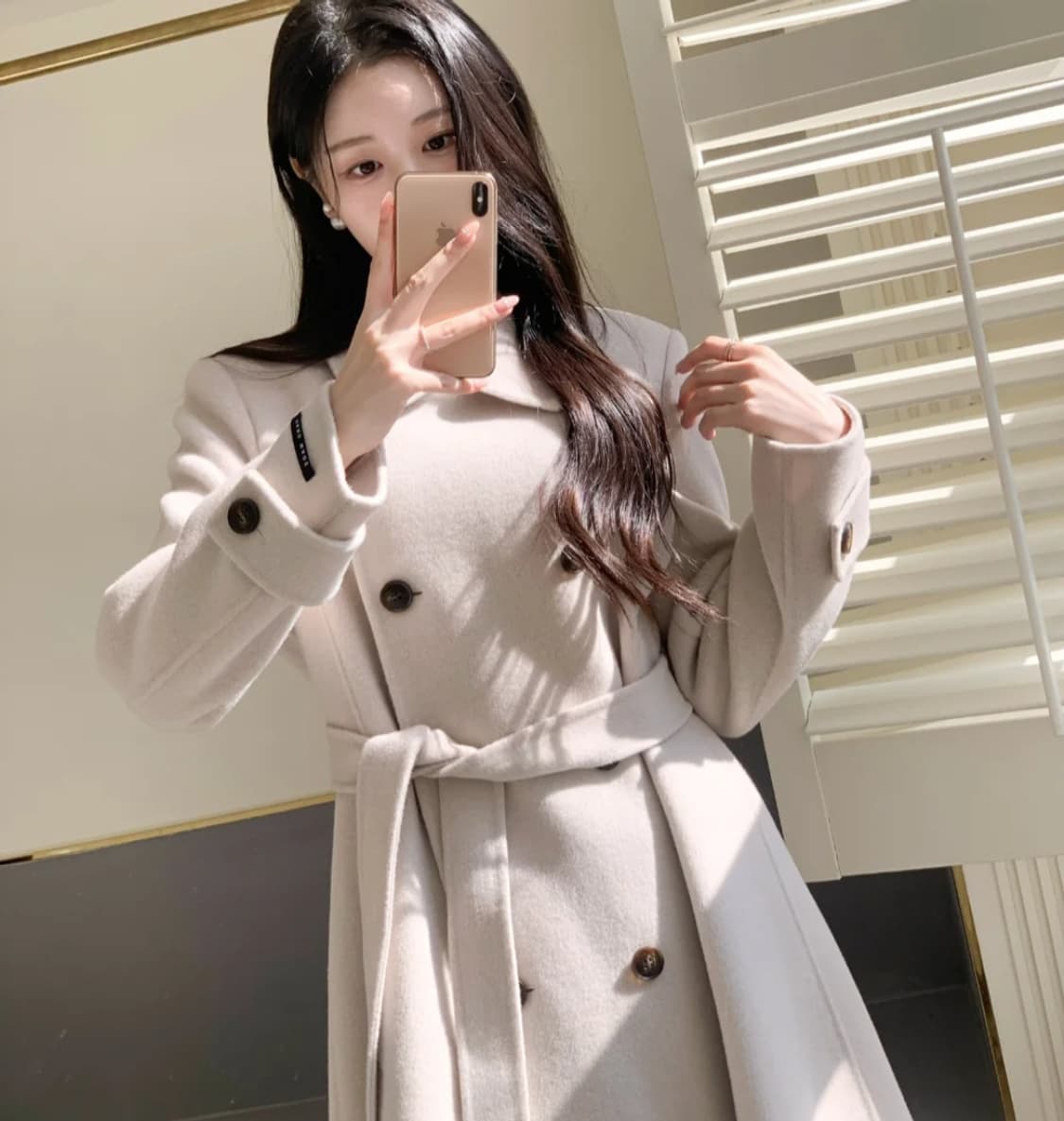 라이트미 오드리 햅번 코트 아이보리 상품이미지4