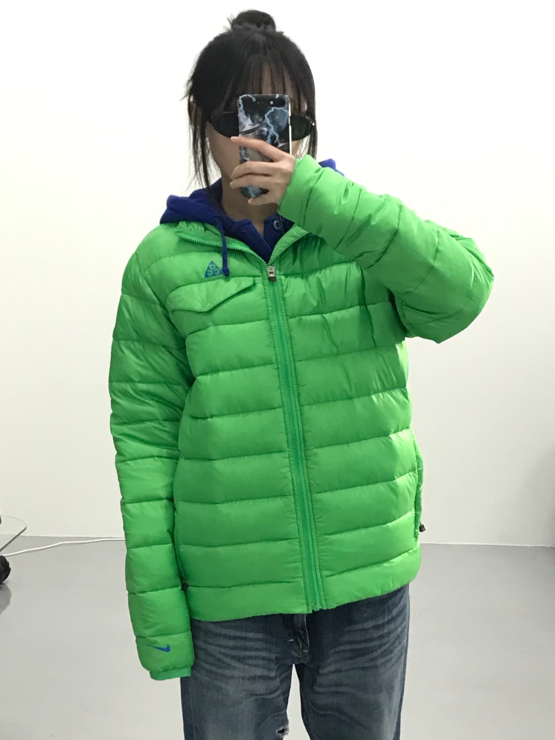NIKE ACG 네온 라임 구스다운 패딩 상품이미지2