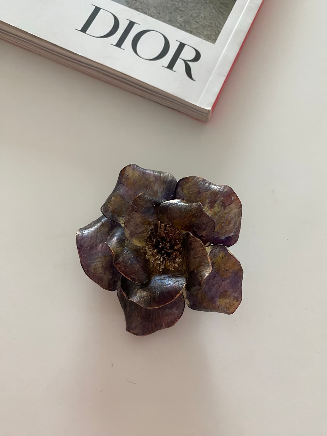 빈티지 가죽 플라워 브로치 상품이미지2