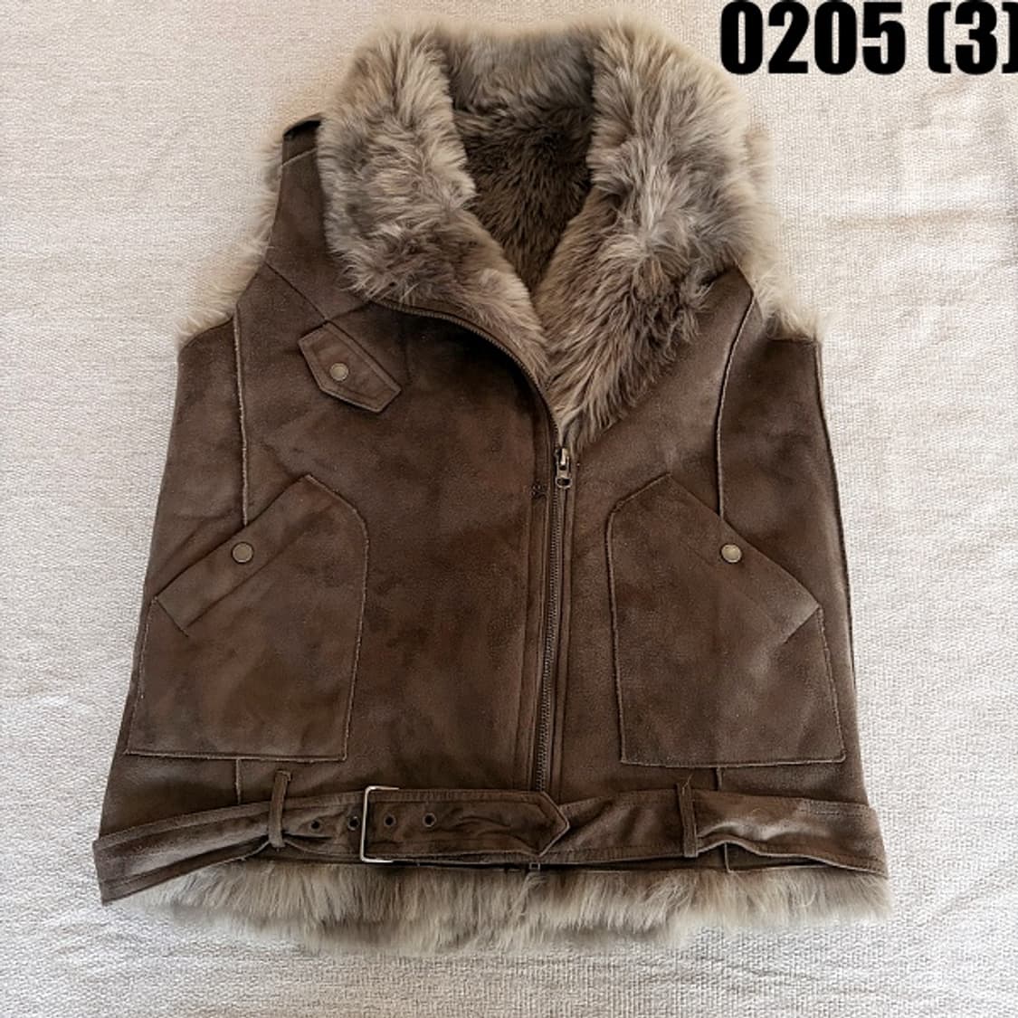 [77] CHRIS HAN 스웨이드 퍼 베스트 조끼 0205(3) 상품이미지1