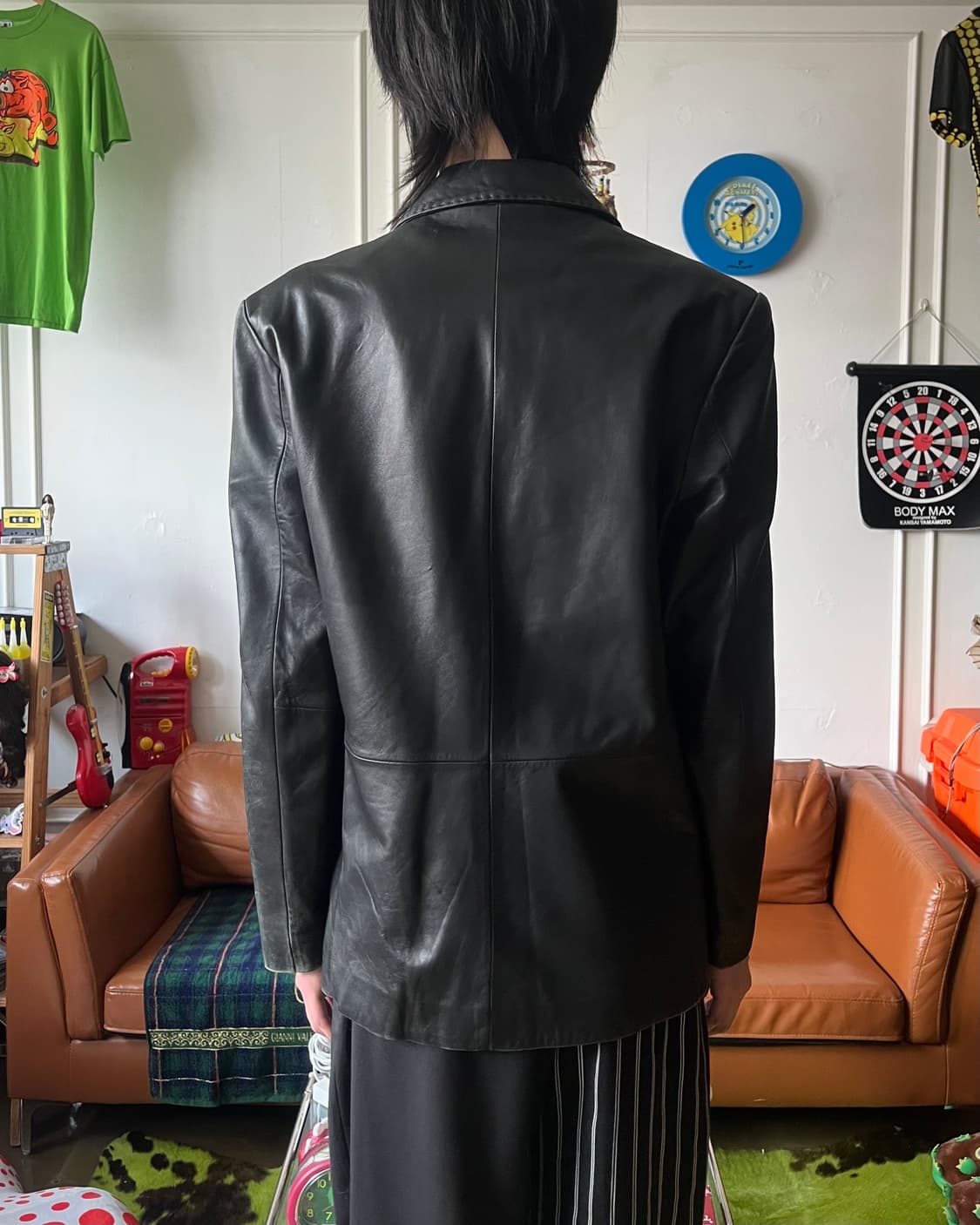 Vintage Real Lambskin Leather Blazer 상품이미지3