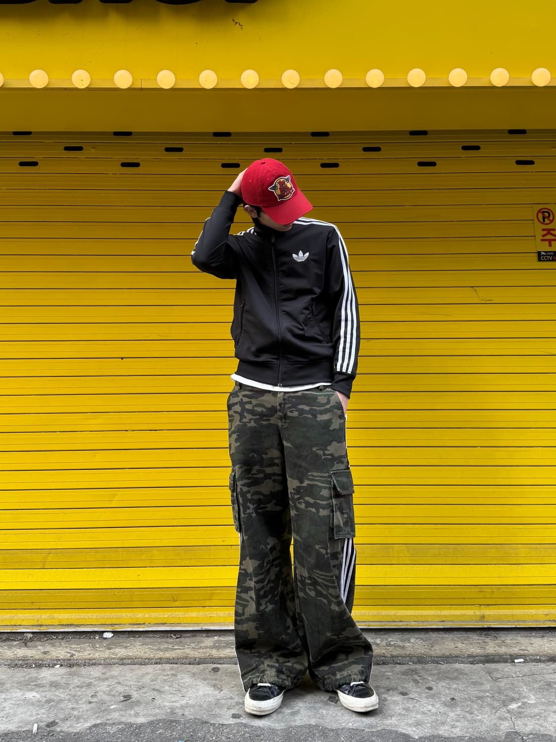 카모플라쥬 삼선줄 커스텀 카고 팬츠 상품이미지5