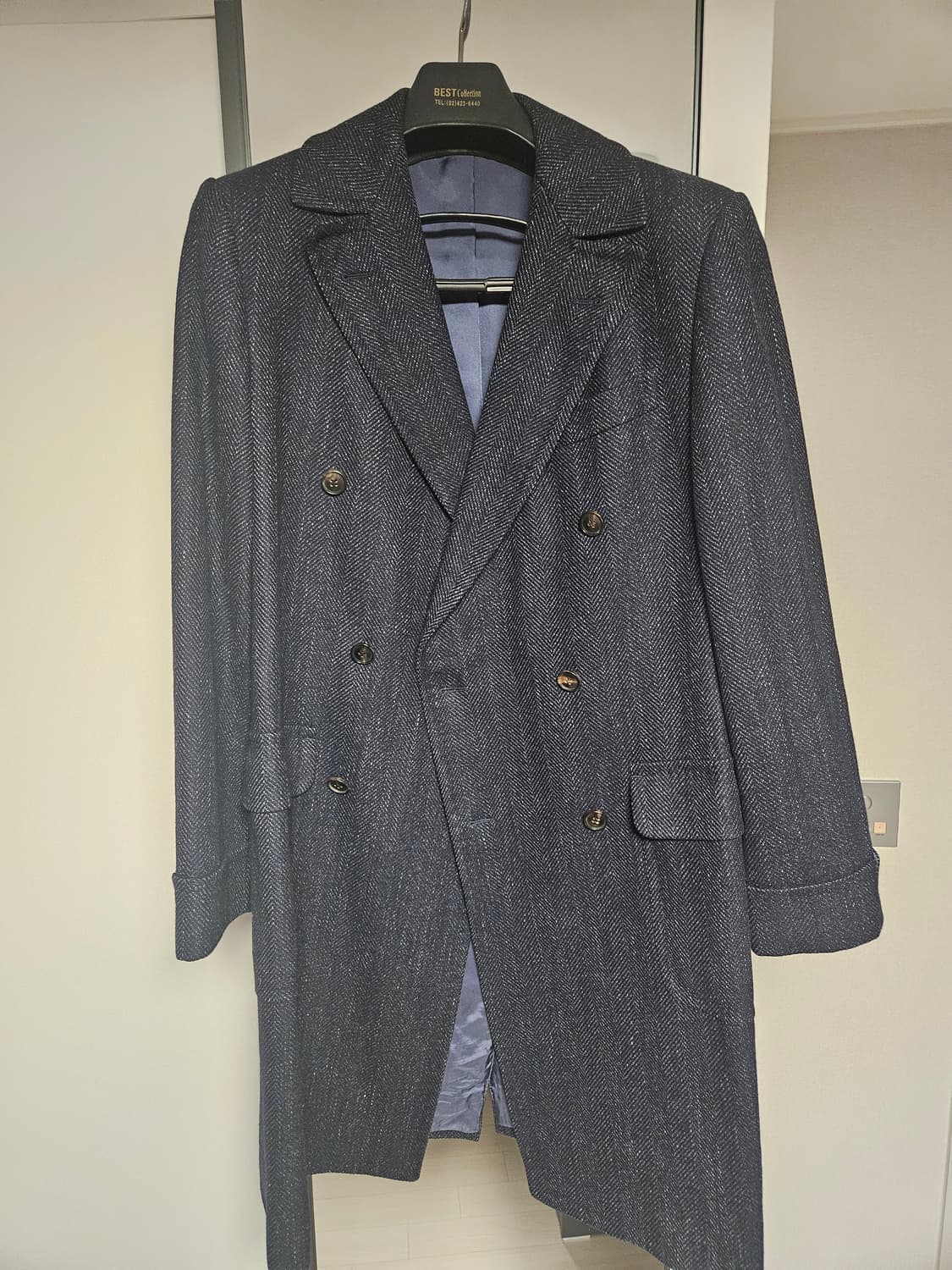 수트서플라이 헤링본 폴로코트 상품이미지1