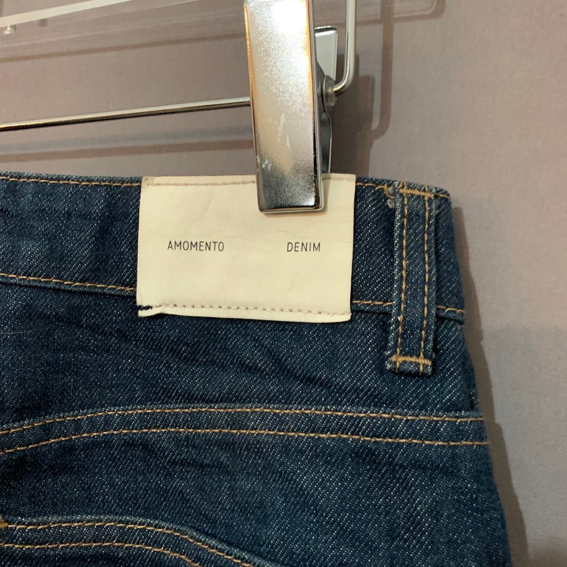 0 아모멘토 22 세미 와이드핏 데님 청바지 상품이미지3