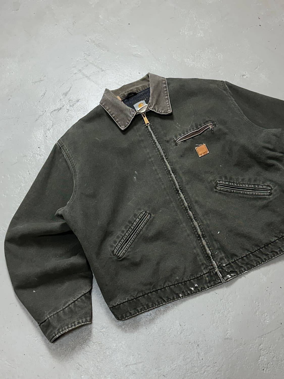 00's USA Made OG 칼하트 J97 디트로이트 MOS 모스그린 상품이미지5