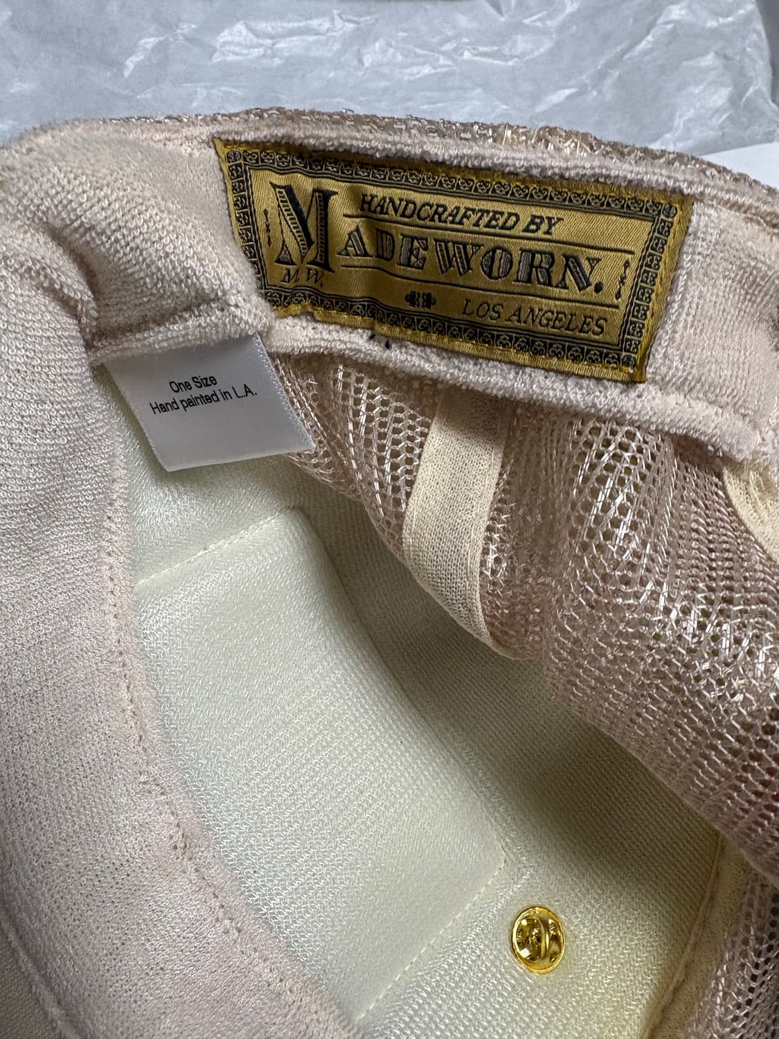 [F] Madeworn 메이드원 롤링스톤즈 트러커 캡 크림 (새 상품) 상품이미지4