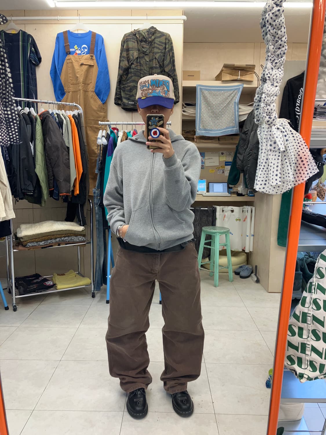 KAPITAL DENIM MEN LOVES CAT  trucker cap 상품이미지8