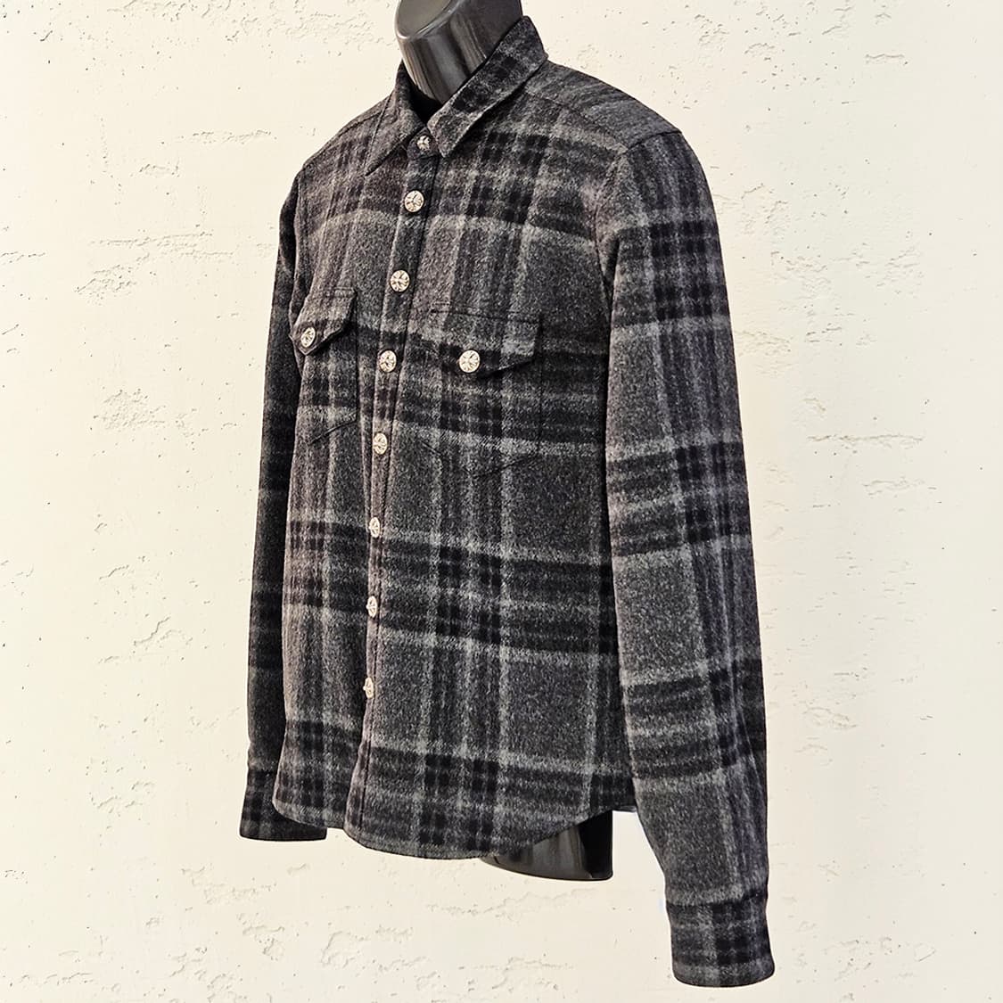 [S] 크롬하츠 플란넬 내피 레더패치 자켓 B1213C156 상품이미지3