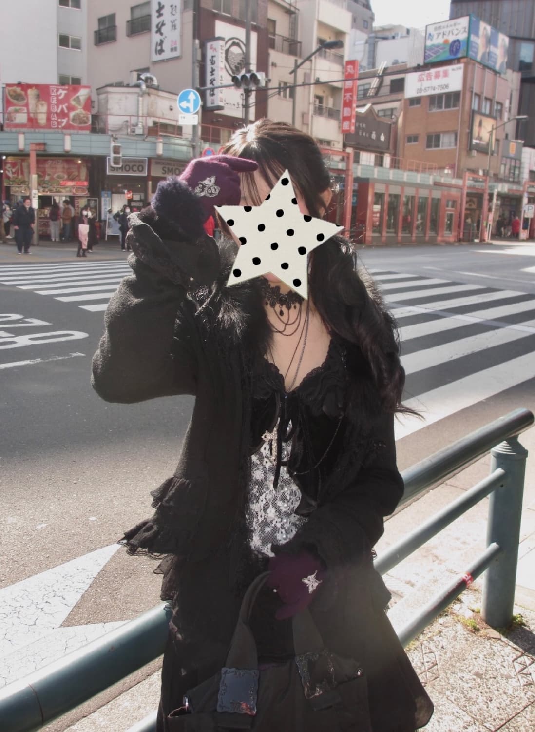 ANNASUI 안나수이 무광 블랙 미니 오리엔탈 고스고딕 숄더백 상품이미지8