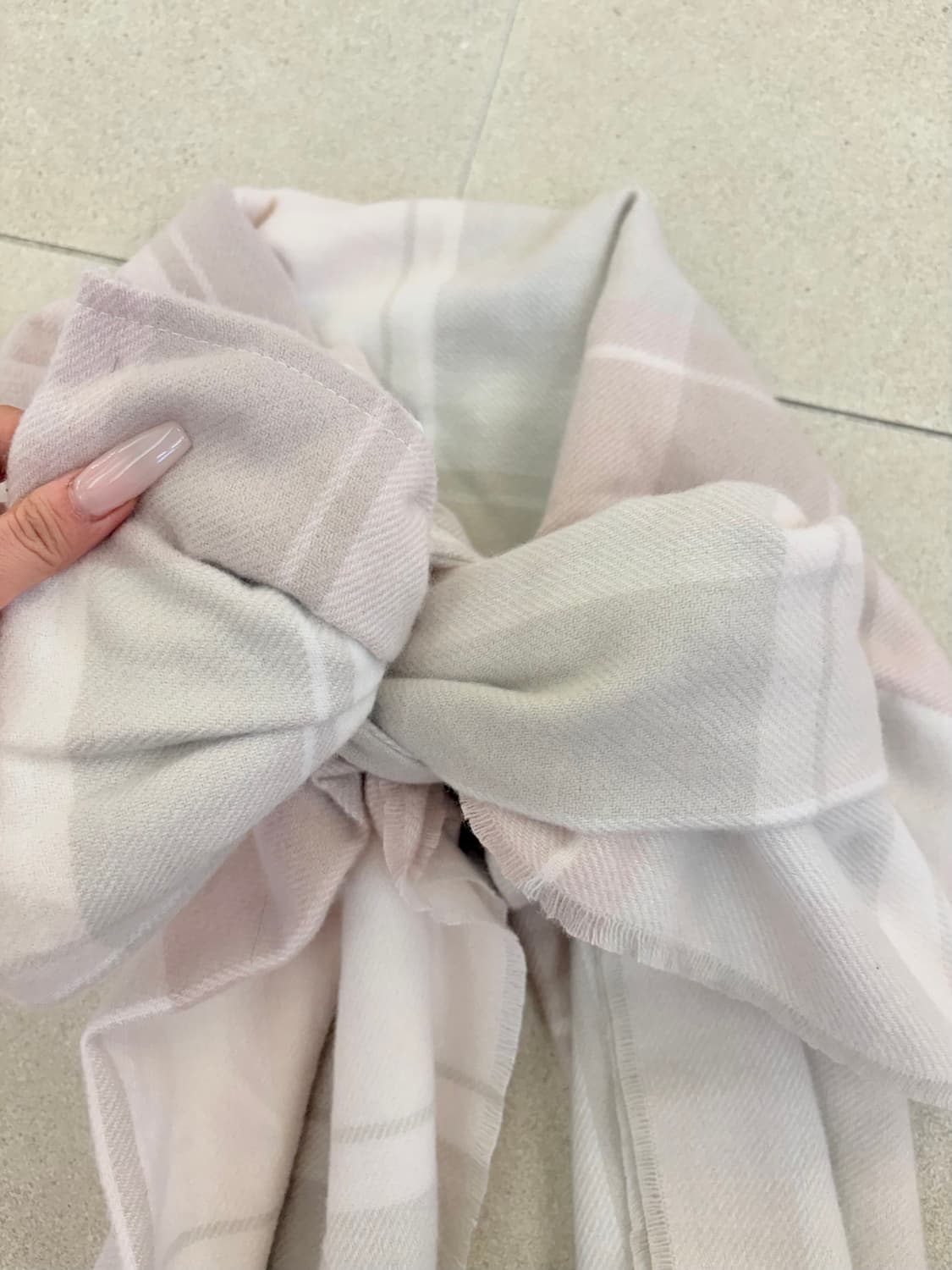 리즈리사 체크 목도리 상품이미지4