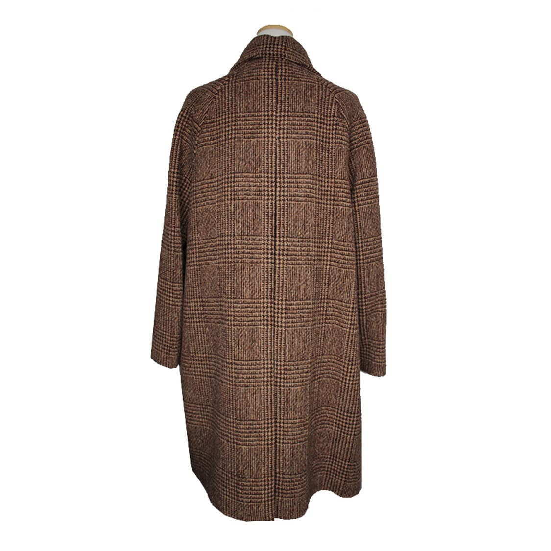 S막스마라 브라운 체크 울 혼방 코트 55, 66 상품이미지2