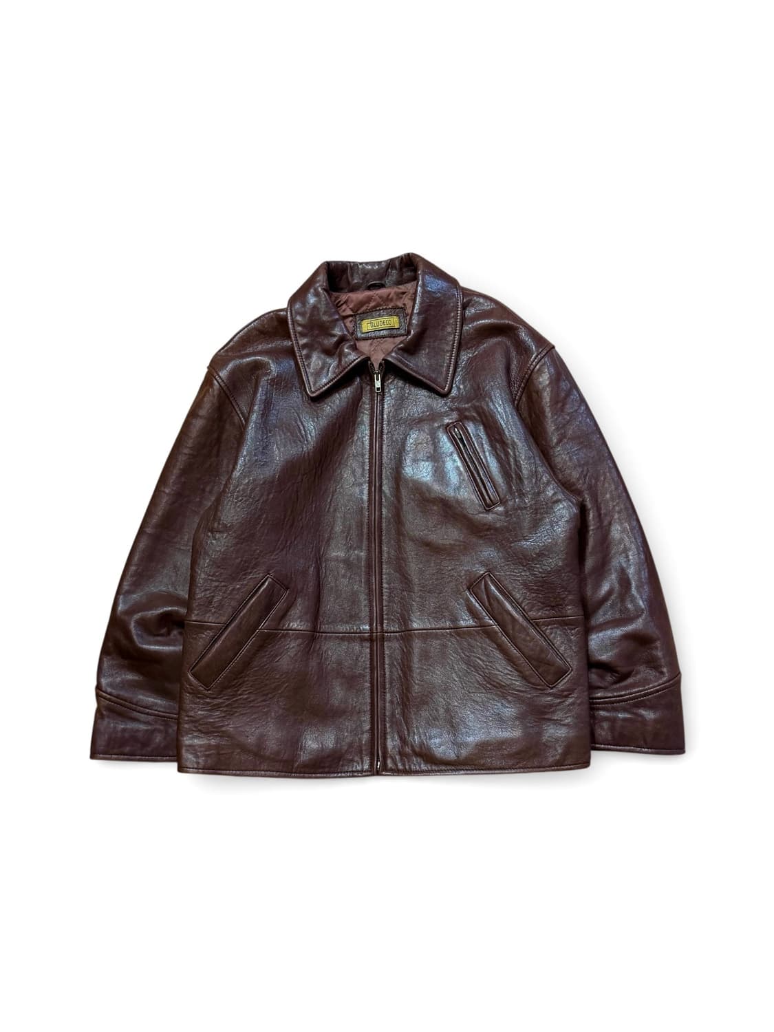 BLUDECO 빈티지 브라운 양 가죽 재킷 상품이미지1