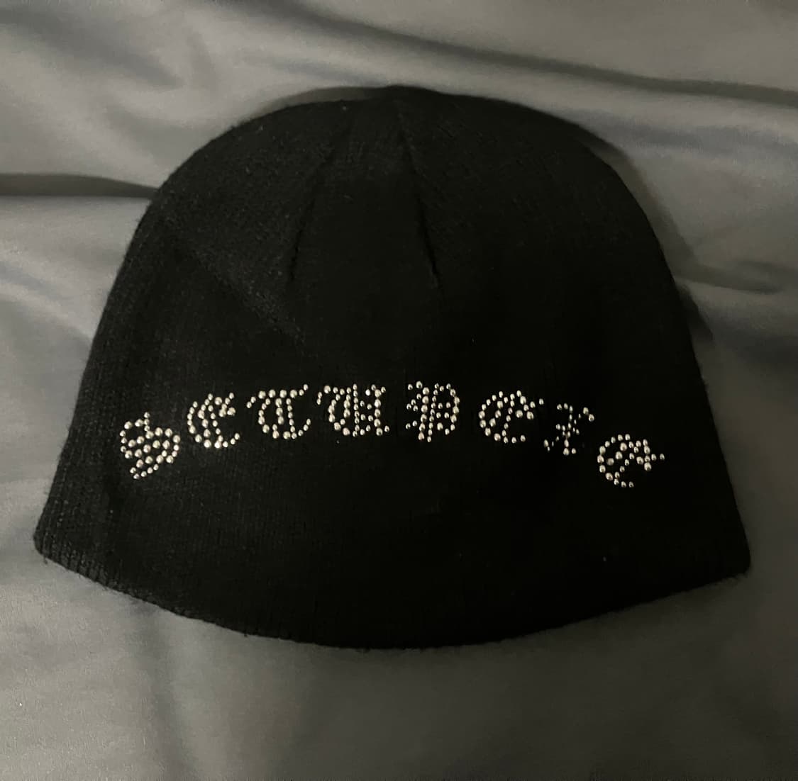 Bold lettering hotfix Beanie [Black] 상품이미지2