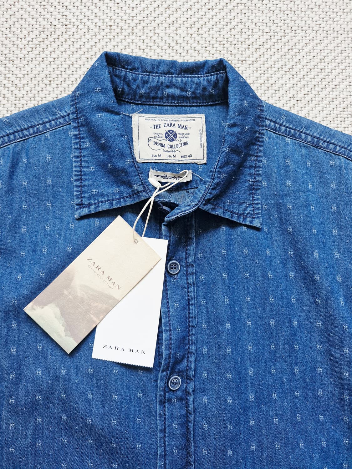 새상품 자라 데님 셔츠 M  상품이미지1