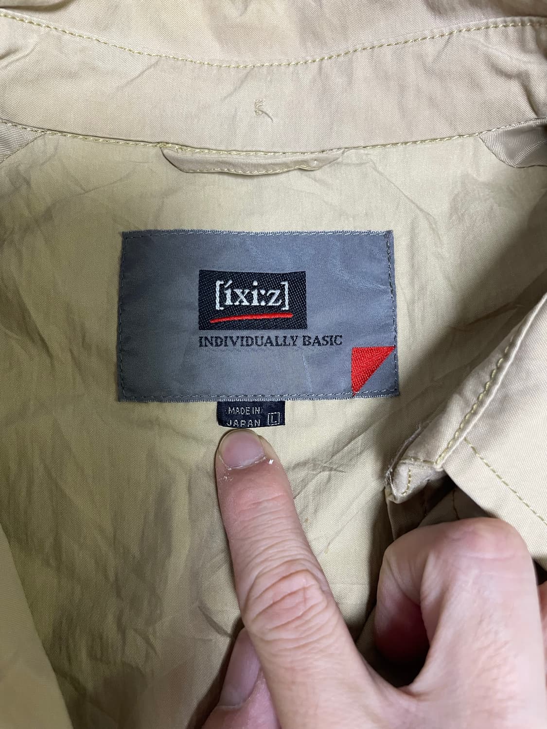 일제 [ixiz] 베이지 사파리자켓 사이즈 105~110 상품이미지3