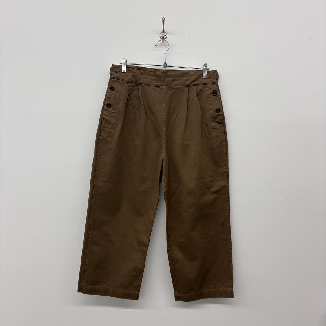 마가렛호웰 브라운 와이드 플리츠 팬츠 32 상품이미지1