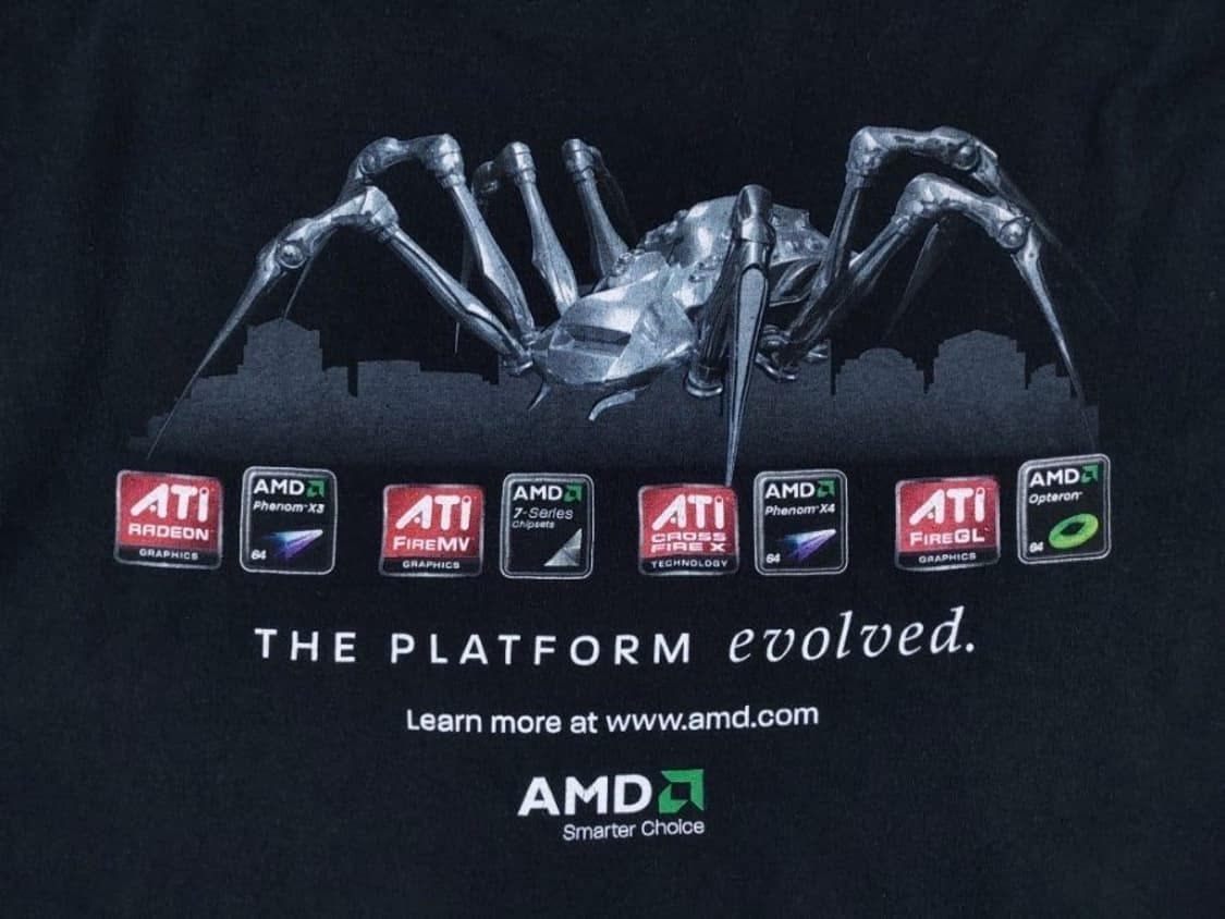 AMD 스파이더 반팔 티셔츠 XL 상품이미지3