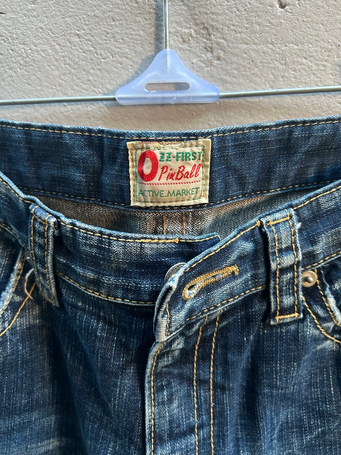 1990s JPN pikball 그런지 데미지 디테일 데님팬츠 상품이미지3