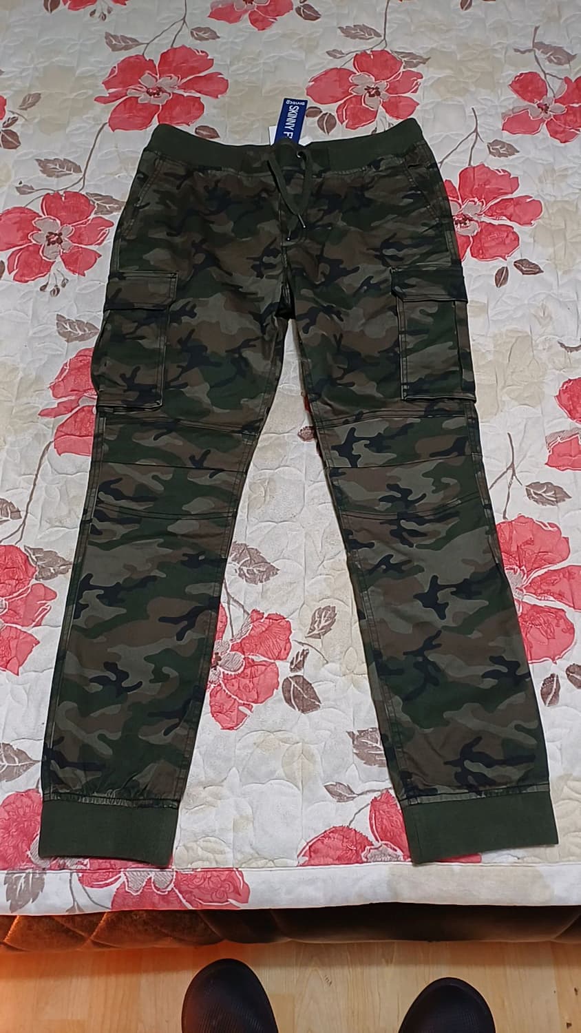 H&M 미사용 스키니카모 카고조거팬츠 32인치 기장105 상품이미지1