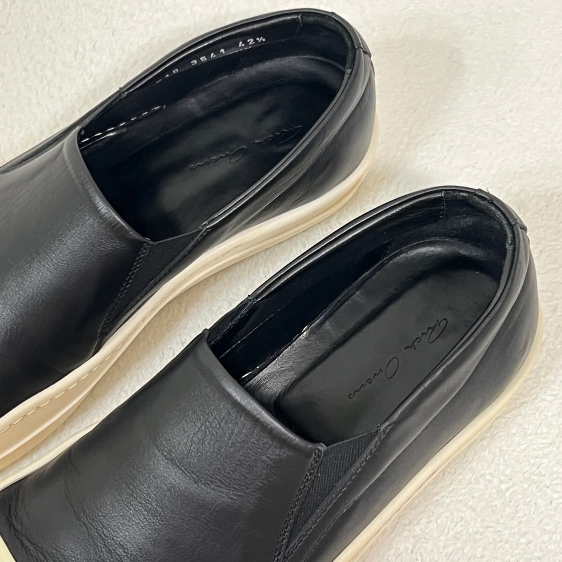 릭오웬스 16SS 스니커즈 슬립온 블랙 레더 LPO 상품이미지6