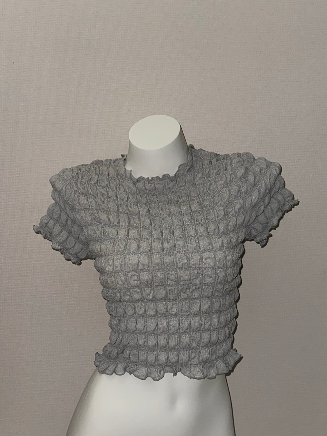 팝콘 빈티지 엠보 탑 상품이미지5