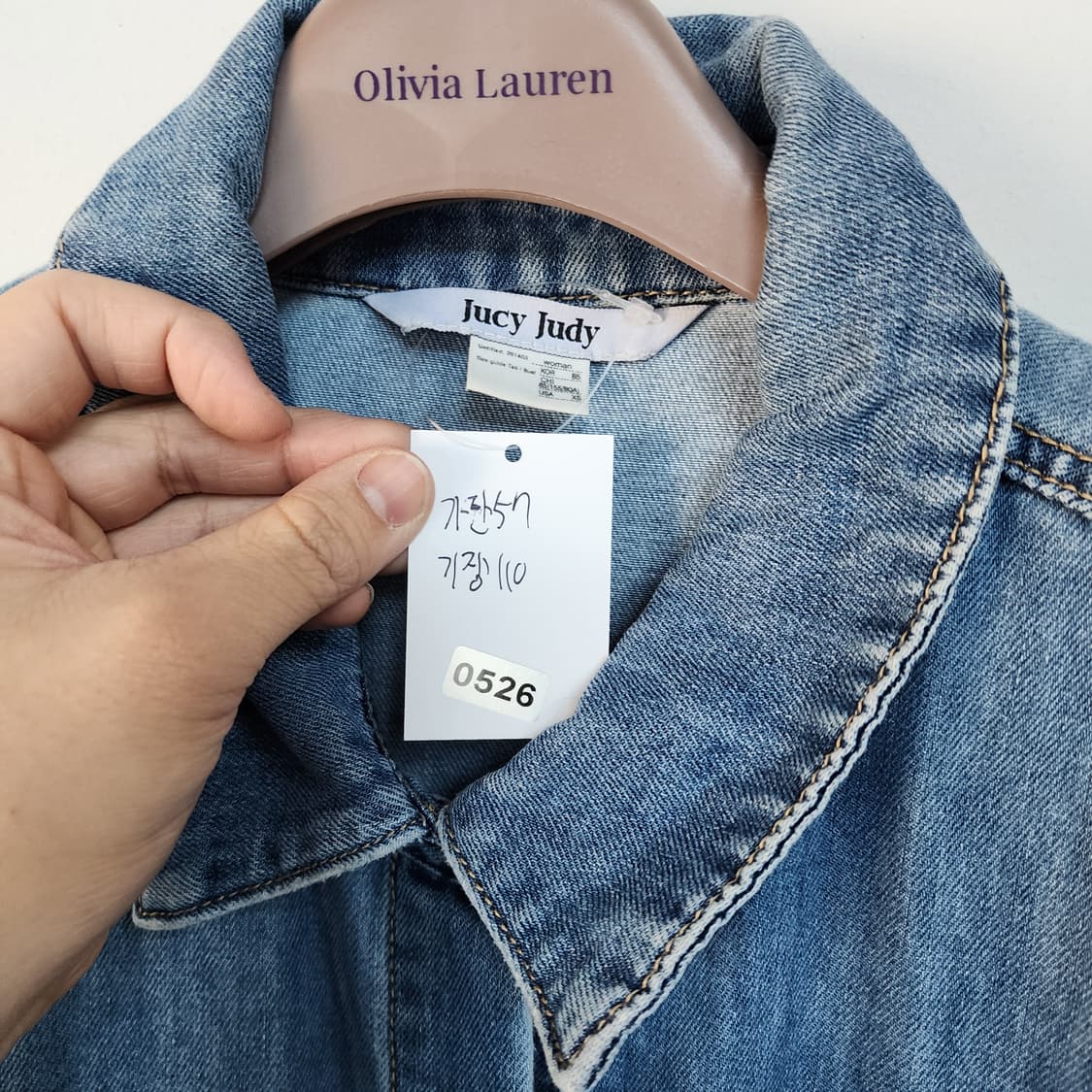 쥬시주디 데님 반팔 롱 원피스 상품이미지7