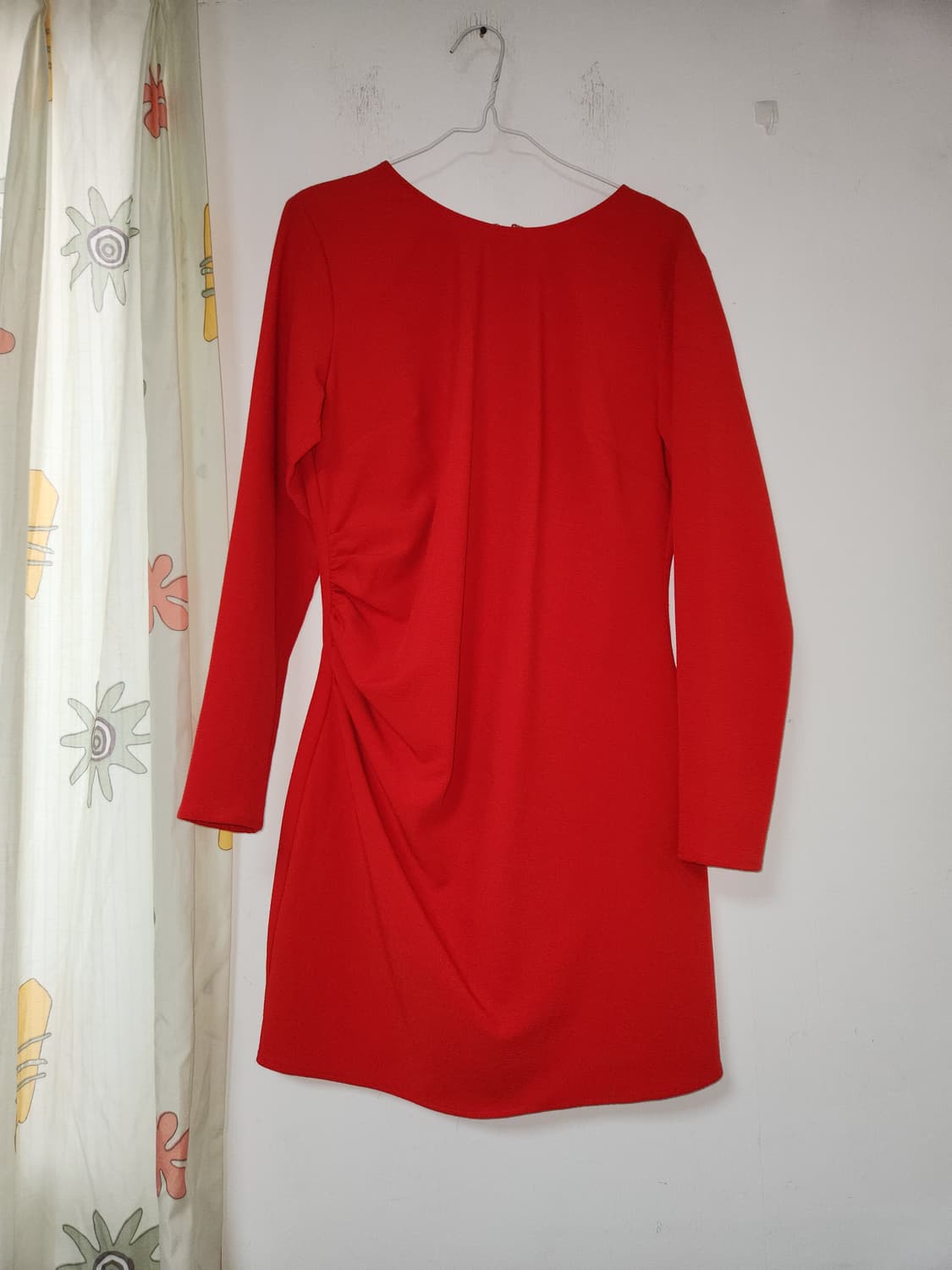 H&M 레드 셔링 롱 원피스 165/96A 상품이미지1