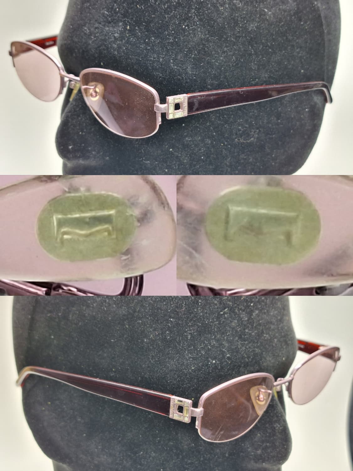 막스마라 MAX MARA mm 8628 티타늄 반무테 안경테 일본 제조  상품이미지6