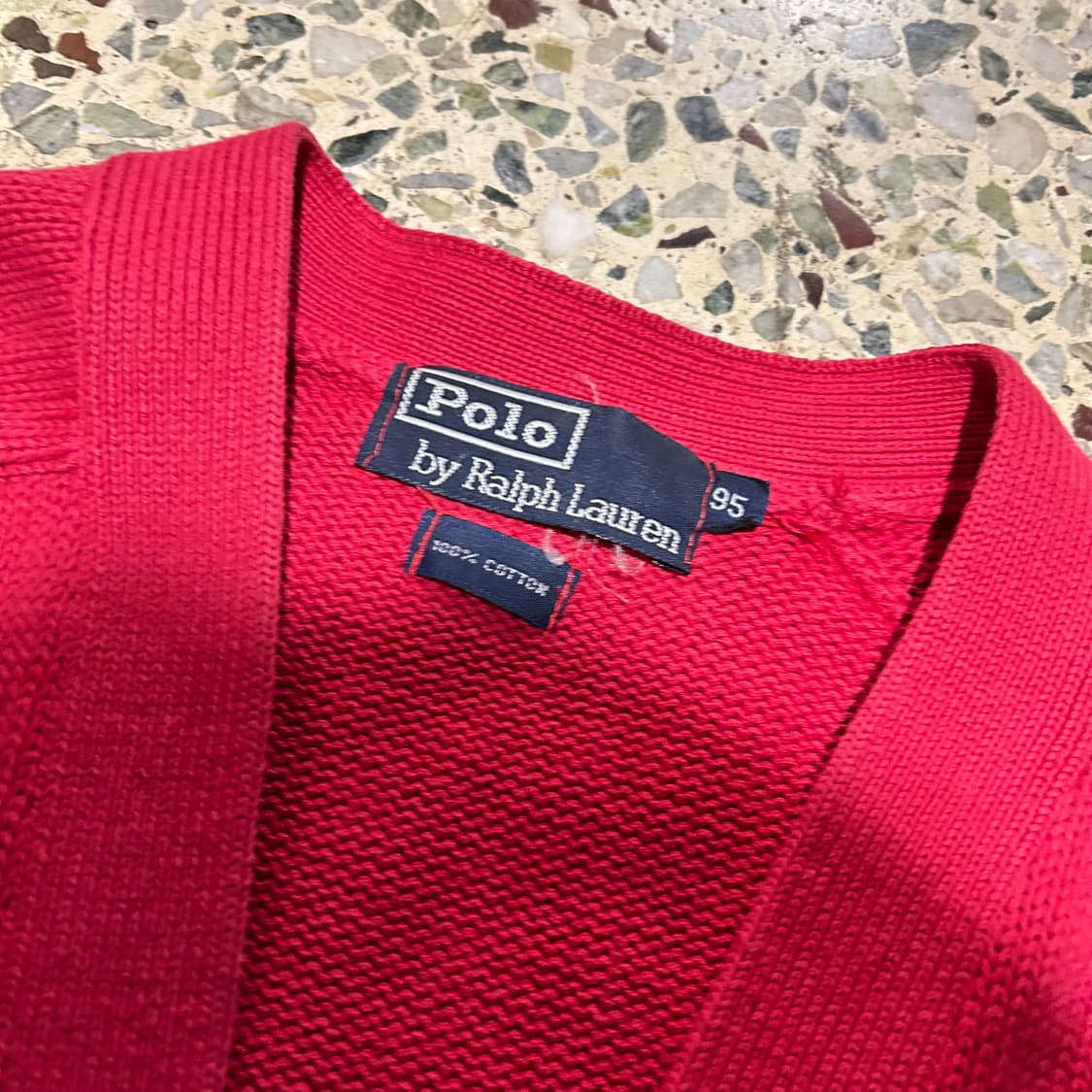 폴로(POLO RalphLauren)레드 코튼 니트 가디건 상품이미지4