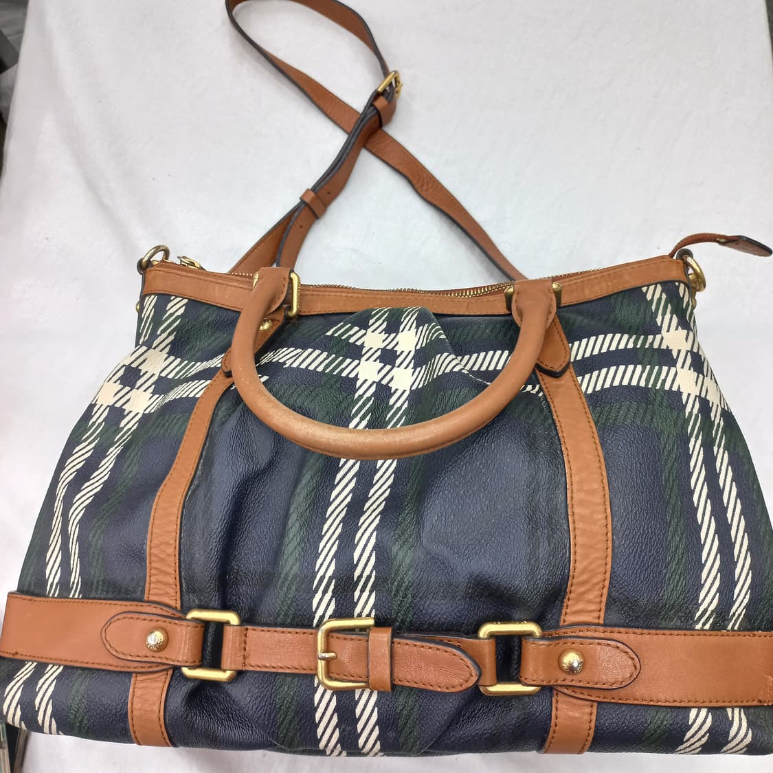 빈폴 체크무늬 토트백 크로스백 상품이미지1