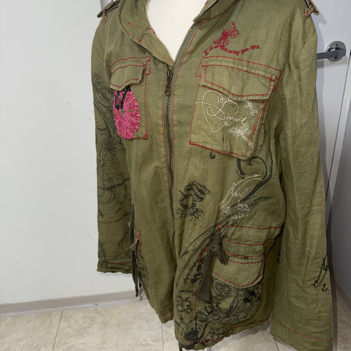 데시구알 자수 패치 야상  상품이미지3