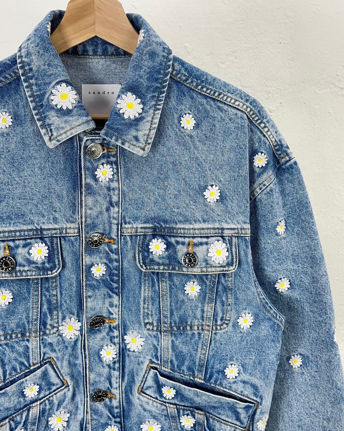 산드로 모니카 데이지 엠브로이드 데님 자켓 상품이미지3