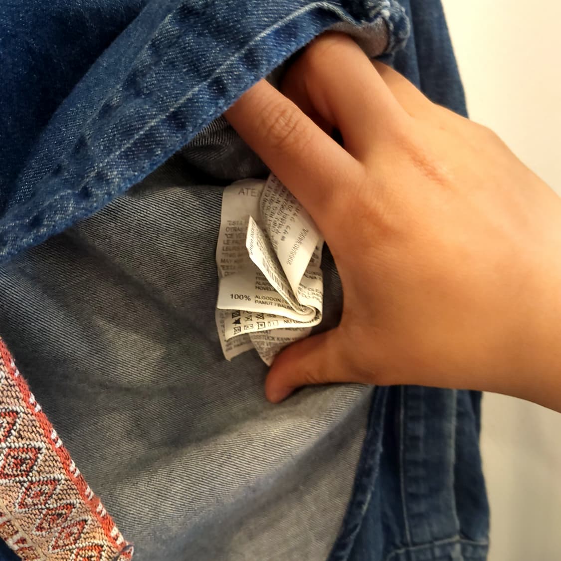 자라 보헤미안 스타일 데님 셔츠 상품이미지4