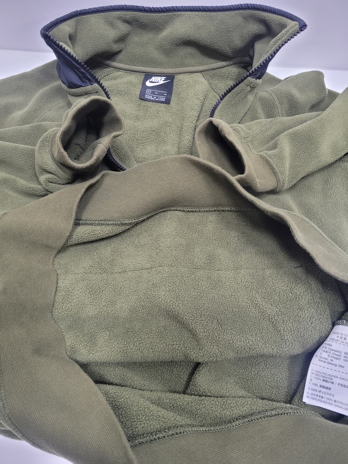 NIKE 나이키 플리스 하프집업 풀오버 / 남 M 카키
 상품이미지6