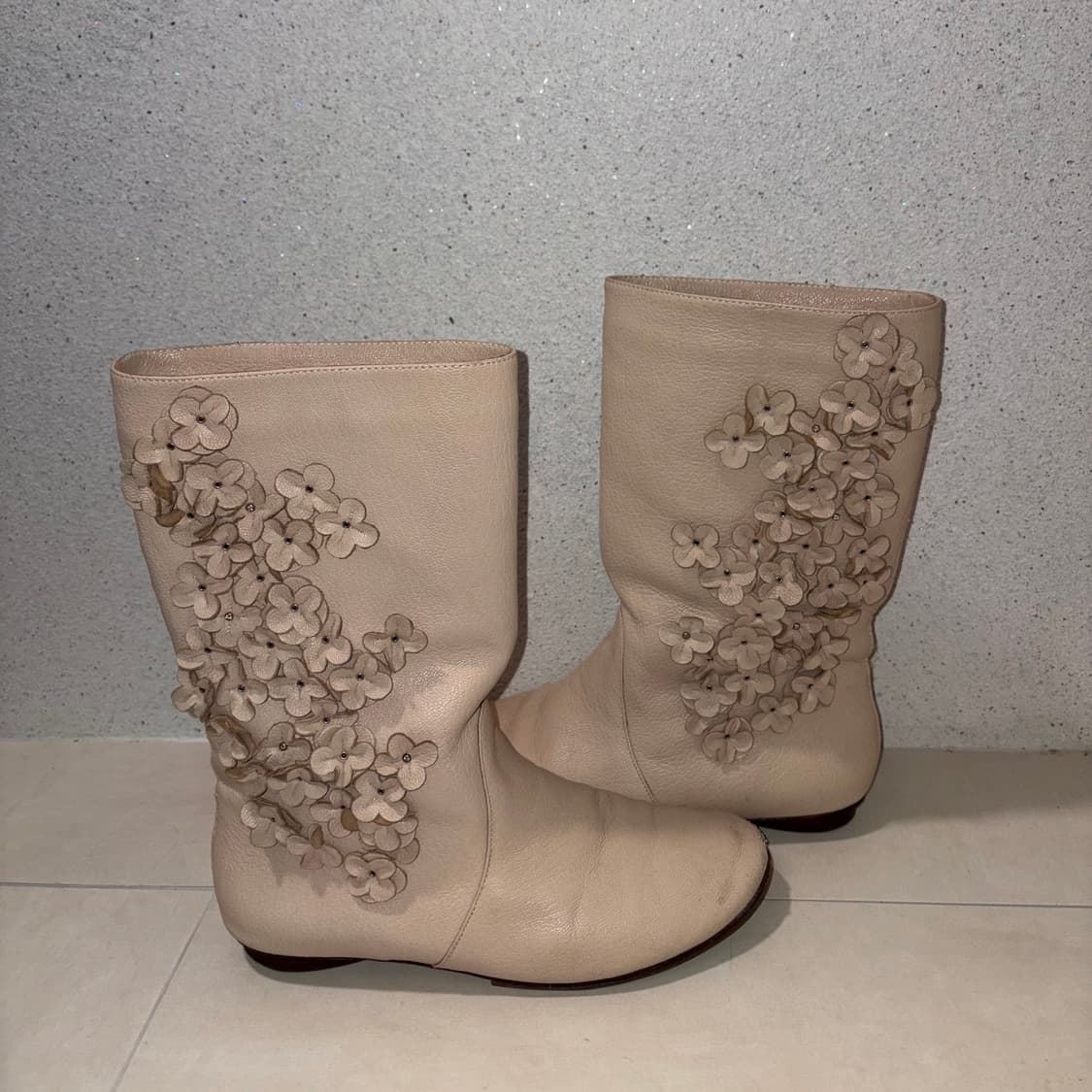빈티지 양가죽 플로럴 부츠 상품이미지2