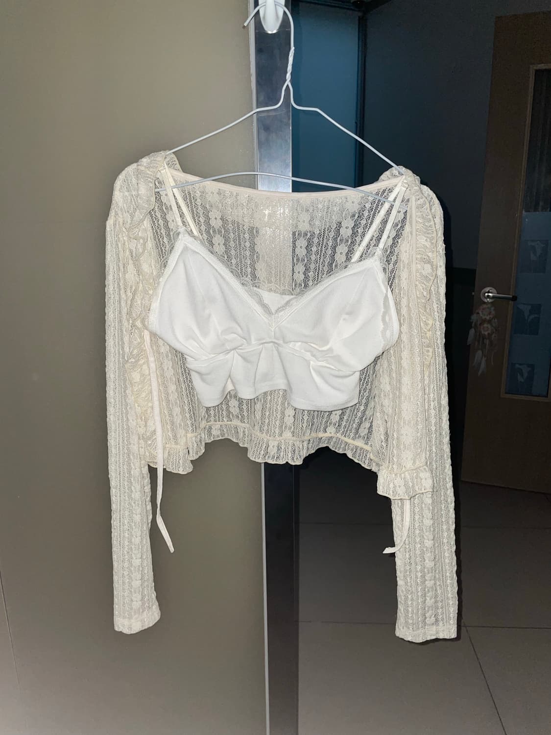 브라캡 레이스 나시 가디건 세트 상품이미지1