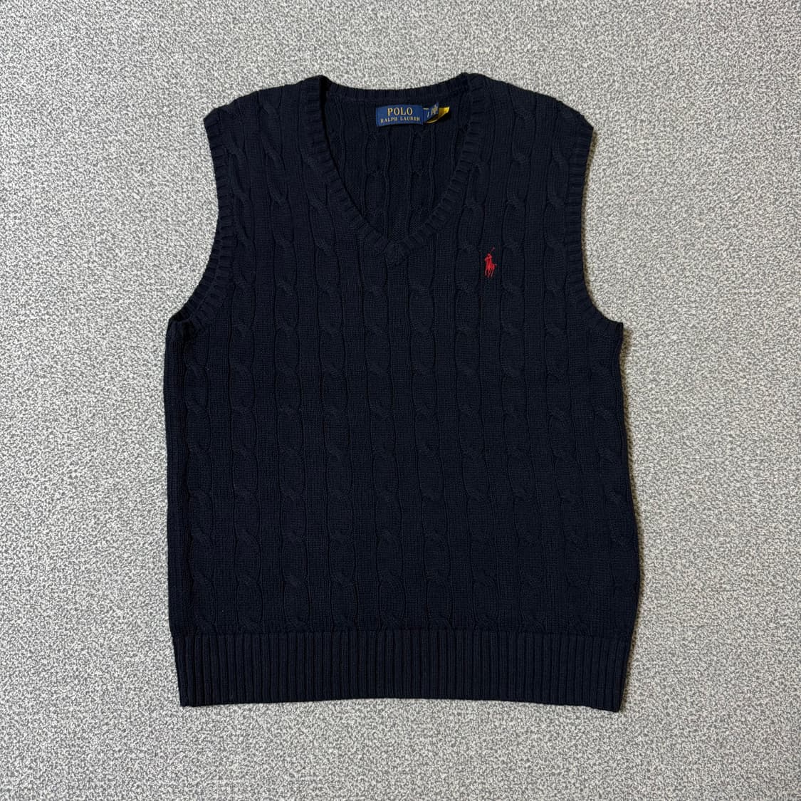 [정품 QR] 폴로 랄프로렌 꽈배기 니트 조끼 상품이미지1