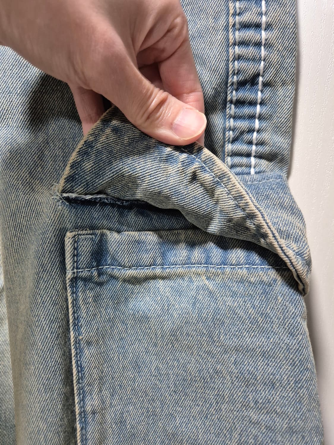 (타임세일)(새상품)트루릴리젼 워싱 데님 카고XL 상품이미지7