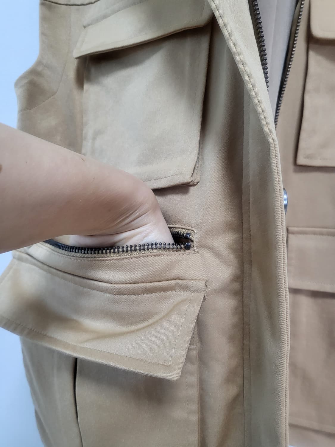 Open Edit 베이지 포켓 조끼 55-77 새제품 남녀공용   상품이미지6