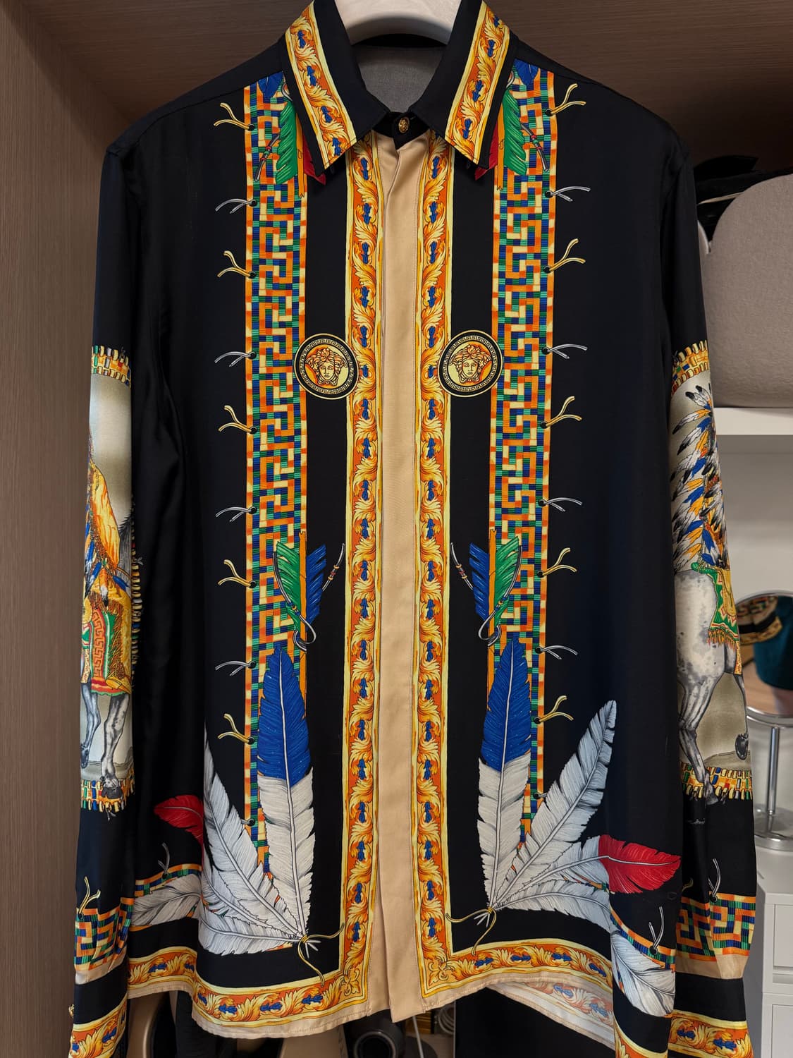 베르사체 실크셔츠 40사이즈 상품이미지1