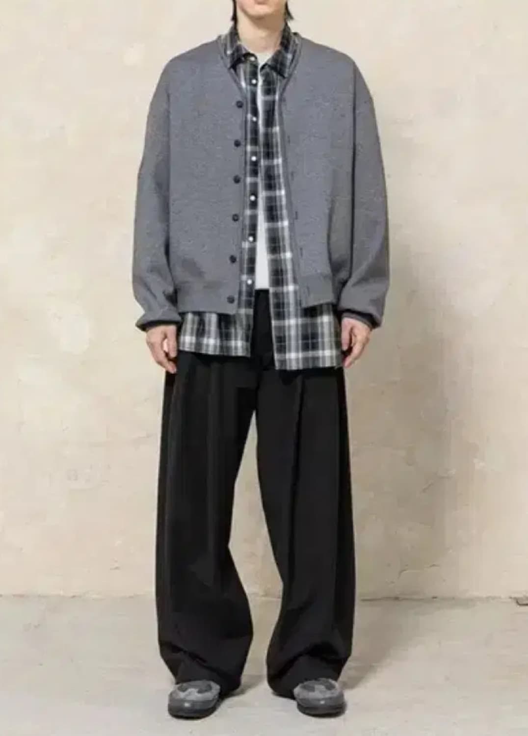 [3사이즈] 비긴202 하이 덴시티 컷 앤드 쏘 가디건 그레이 상품이미지1