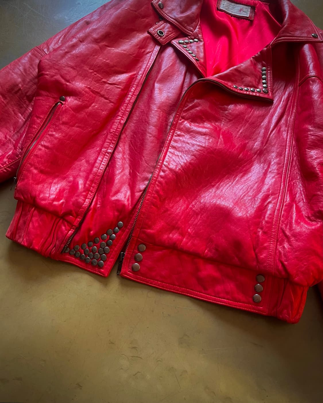 1980-90s Jpn Vintage Lambskin Stud JK 상품이미지7