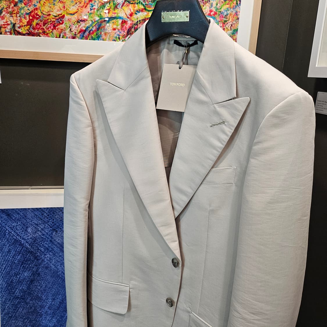 톰포드 싱글 브레스티드 쿠퍼 혼방 수트 상의 블레이저자켓 상품이미지3