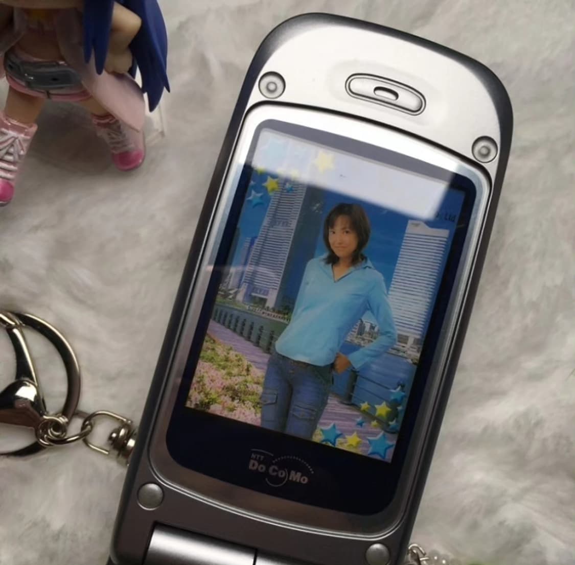 가짜폰 키링 키링 키링 텍스트 하트여고생 상품이미지3