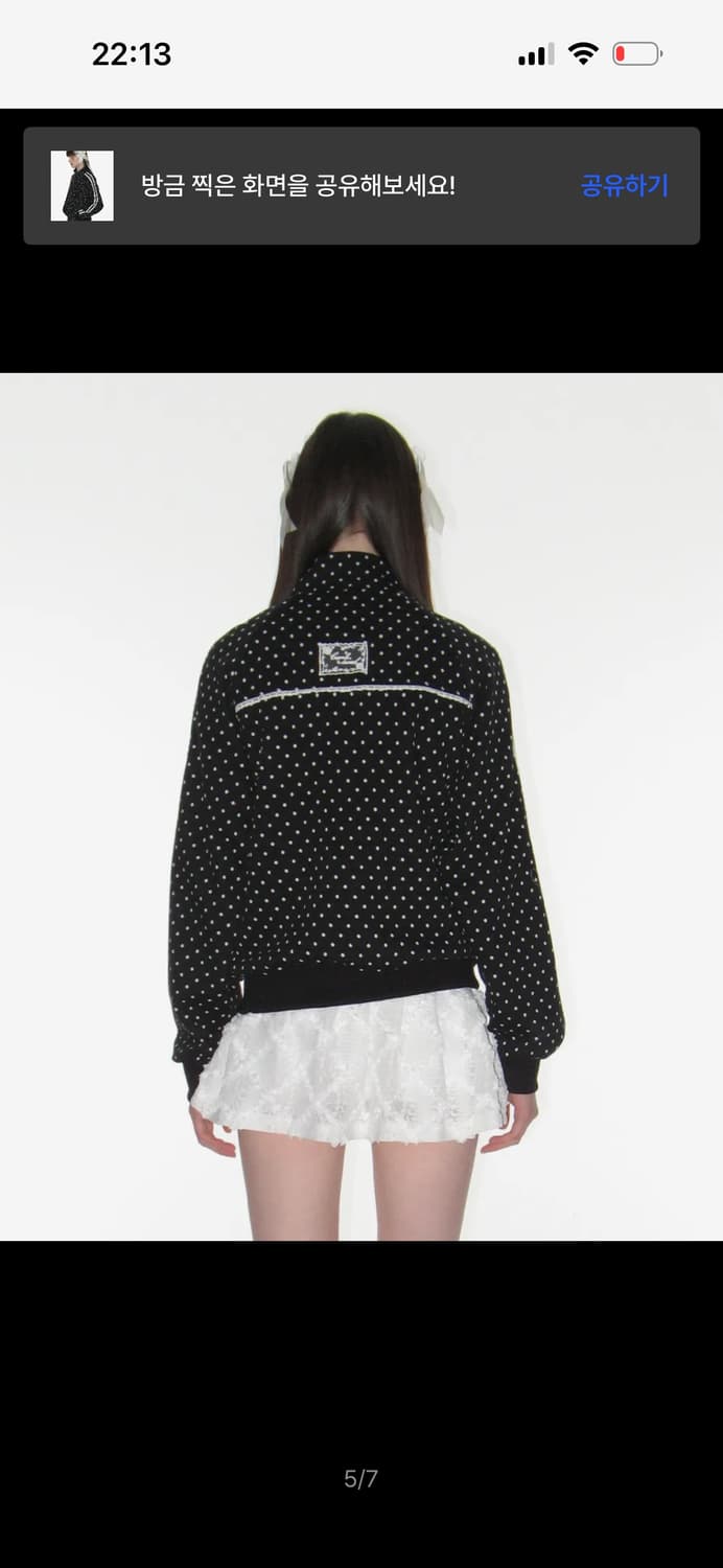 크랭크 로즈 도트 자켓 블랙 상품이미지3