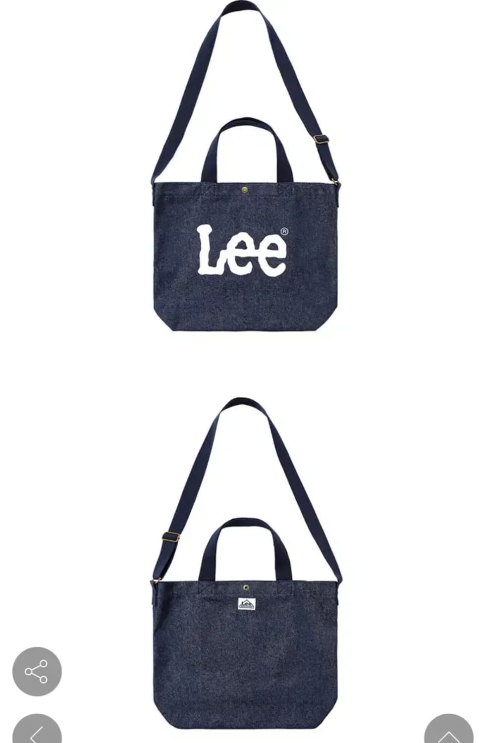 Lee 리 에코백 빅 트위치 투웨이 인디고 다크 숄더백 상품이미지1