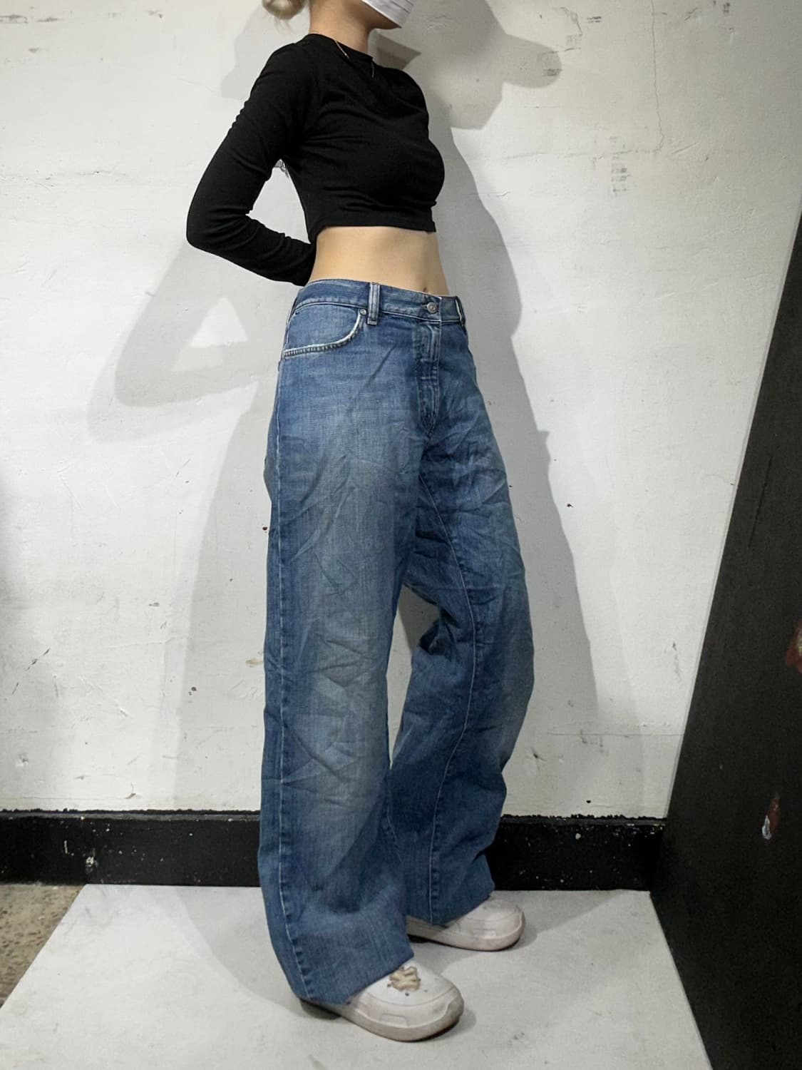 휴고 보스 중청 와이드 데님 팬츠  상품이미지1