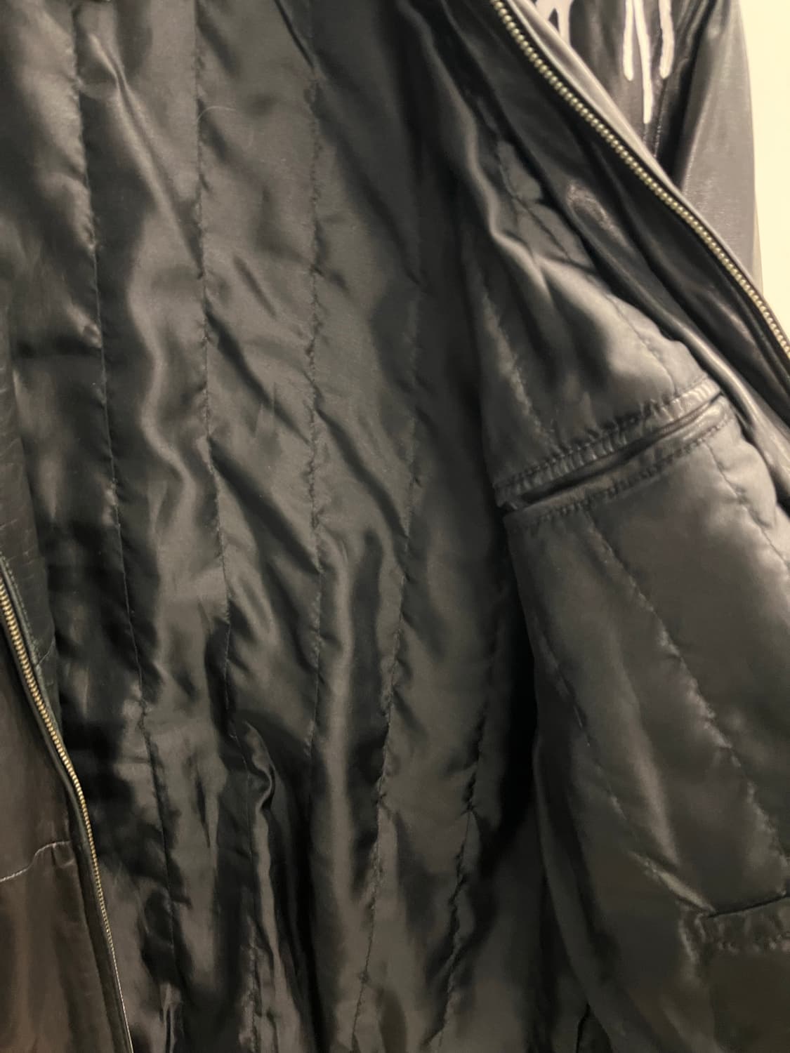 캘빈클라인 가죽 자켓 S (플라워 페인팅) 상품이미지3